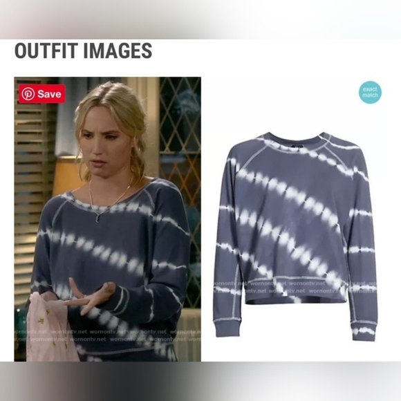 Rails Theo Sweatshirt in Sapphire Tie Dye Size M - Picture 2 of 14